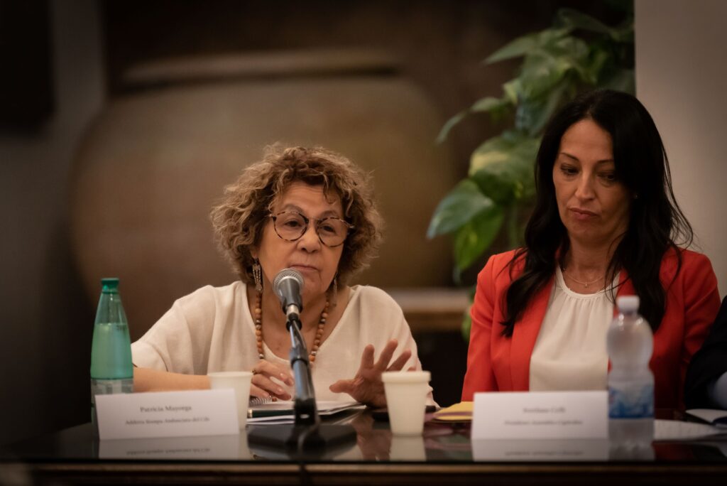 Svetlana Celli - Presidente Assemblea Capitolina - e Patricia Mayorga - Addetta Stampa Ambasciata del Cile - Foto di Agnese Ruggeri