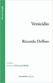 Copertina del libro di poesie Versicidio di Riccardo Delfino edito da Terra d'Ulivi