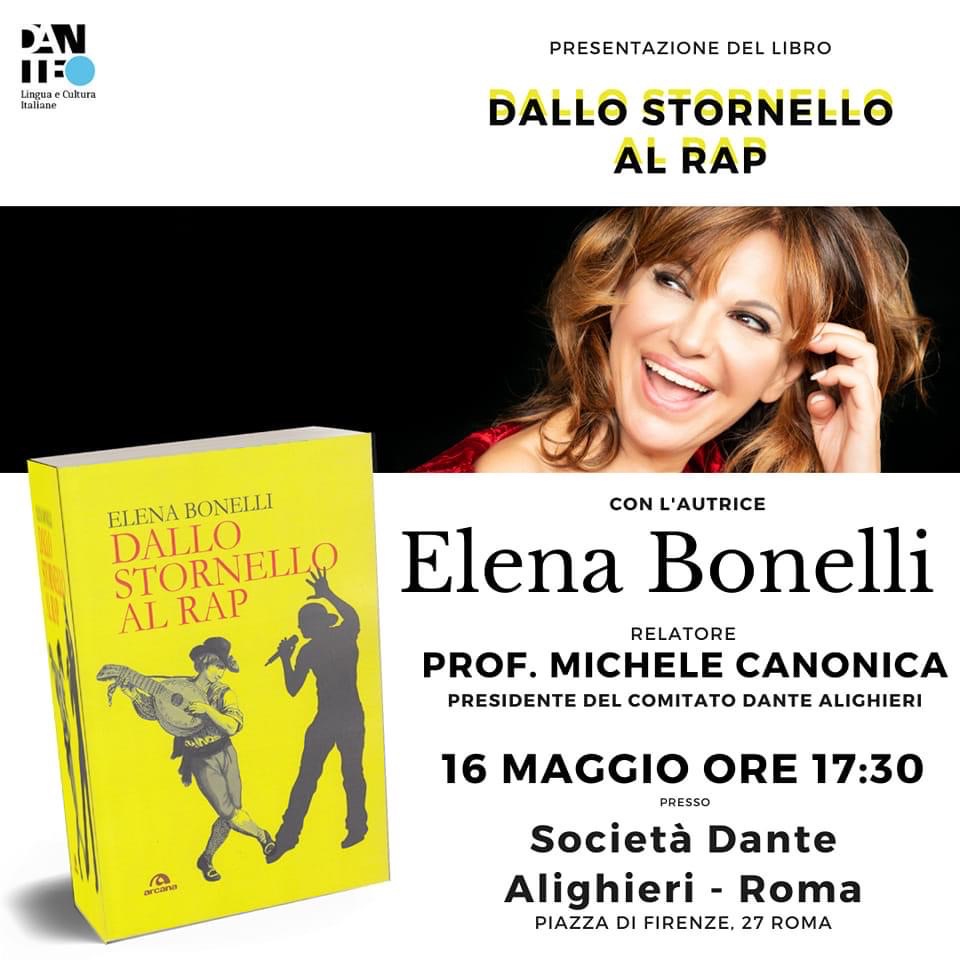 Locandina evento - presentazione del libro di Elena Bonelli Dallo stornello al rap