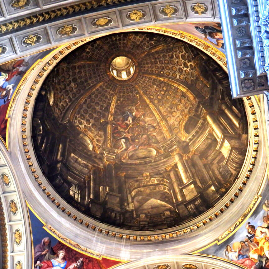 Cupola prospettica di Andrea Pozzo - Sant'Ignazio da Loyola - Roma
